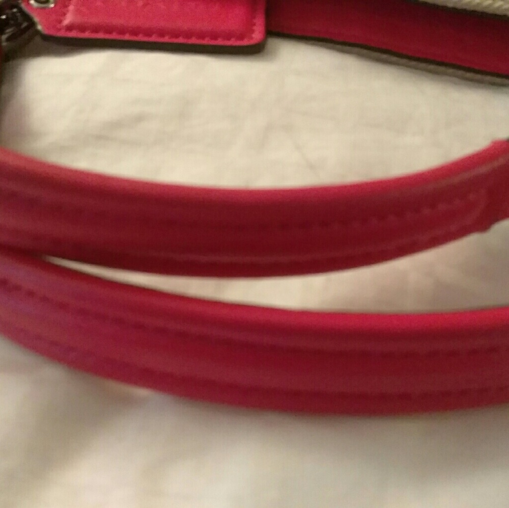 Coach tote pink and tan - Picture 2 of 8